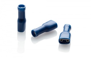 Blue fully insulated female push on connector - 100 pack